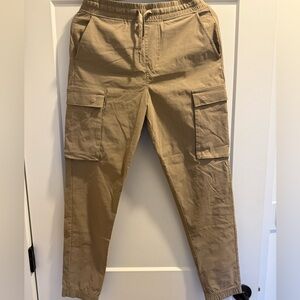Kenneth Cole Men's Tan Cargo Joggers